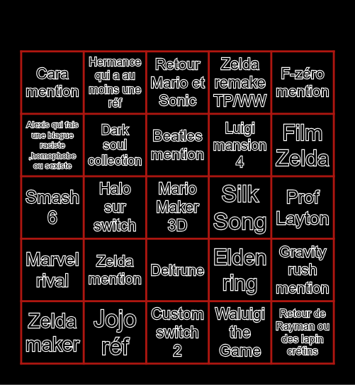 aldrazee bongo Bingo Card