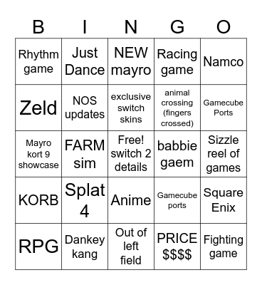 Bingo Card