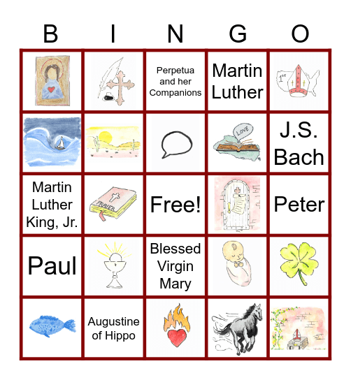 Meet the Saints Bingo Card