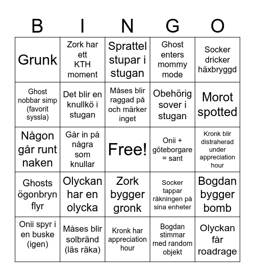 AG a la Disklunden Bingo Card