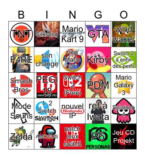 BIngo Direct Switch 2 Bingo Card