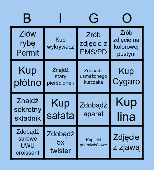 Bingo Nova Bingo Card