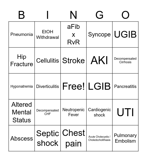 HBS Bingo! Bingo Card