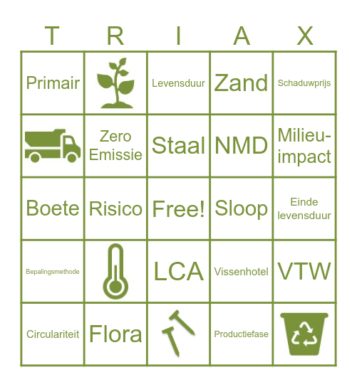 Groene beweging bij Bingo Card