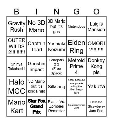 leaks Bingo Card