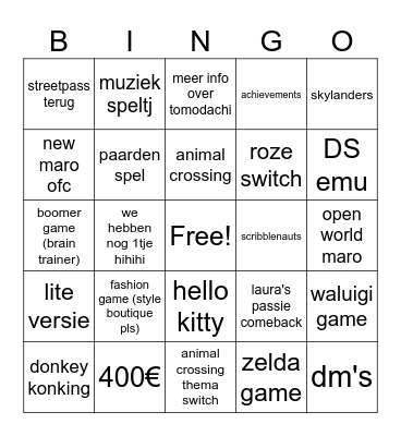 manifesteer Bingo Card