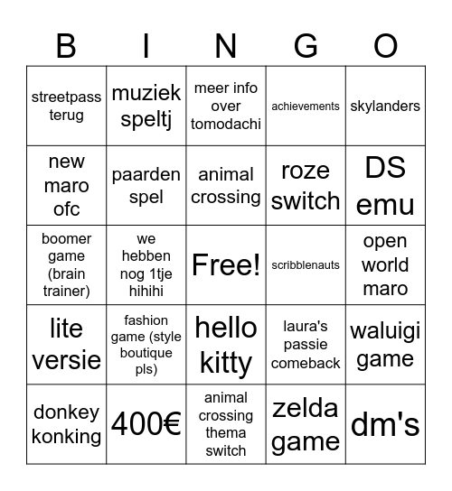 manifesteer Bingo Card