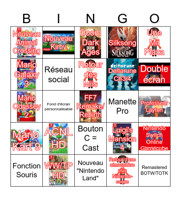 NS2 Direct Bingo Card