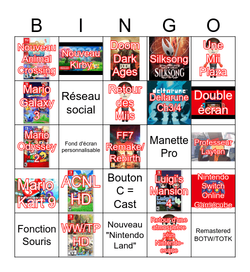 NS2 Direct Bingo Card