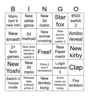 Bingo Card