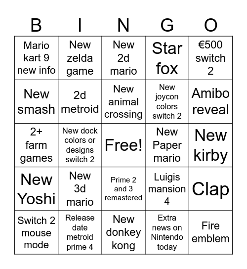 Bingo Card
