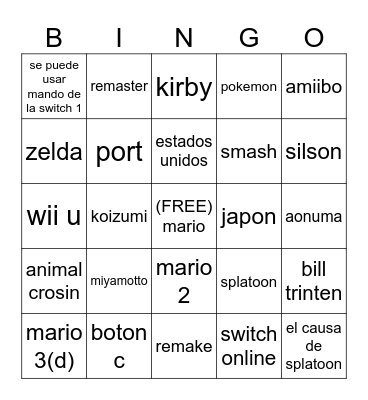 tu papa Bingo Card