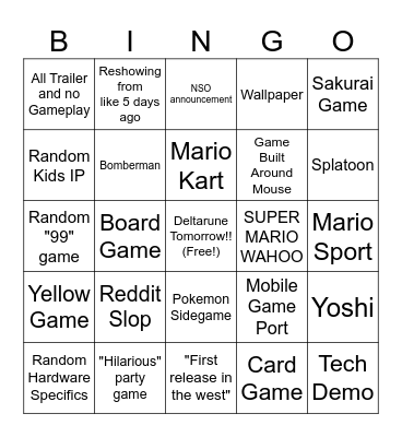 Fortnite Bingo Card