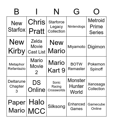 Direct Bingo Card