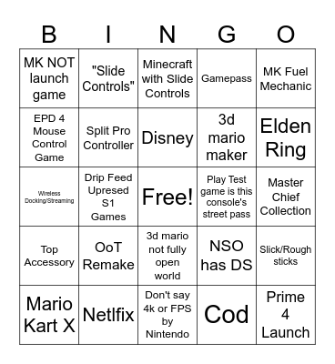 'Tendo 2!! Bingo Card