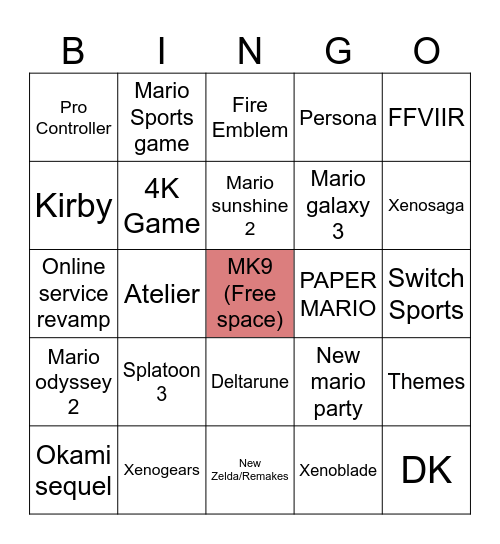 Bingo Card