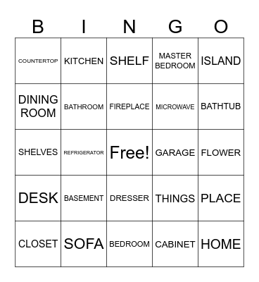 CP ASL 2 Home/Furniture Bingo Card