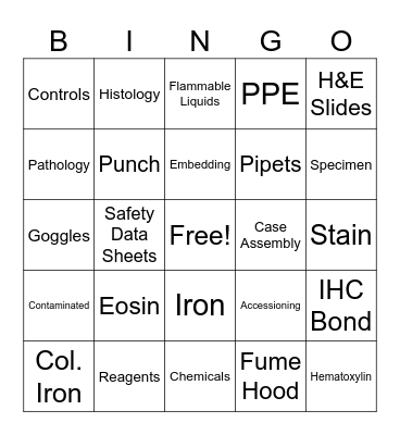 Lab Week Bingo Card