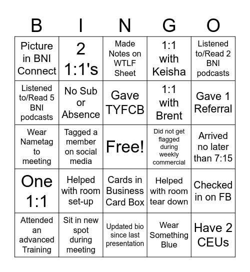 Tidal Revenue April 2025 Bingo Card