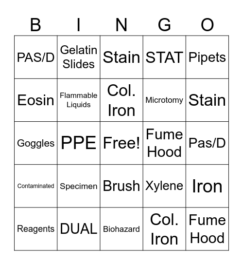 Lab Week Bingo Card