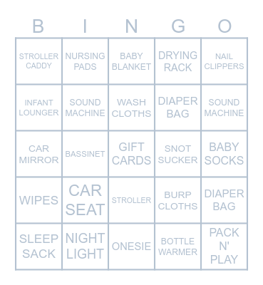 BABY BINGO Card