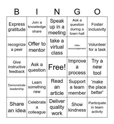 April BINGO Card