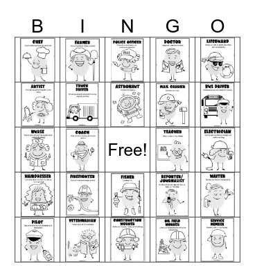 Career Exploration Bingo Card