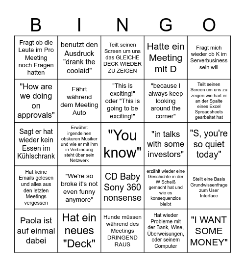Wed EU Bingo Card