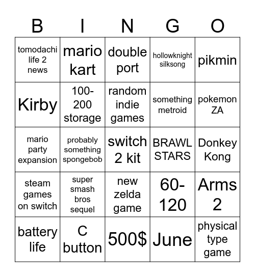 Untitled metrm Bingo Card