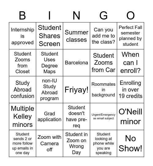 CSR Bingo Part 2! Bingo Card