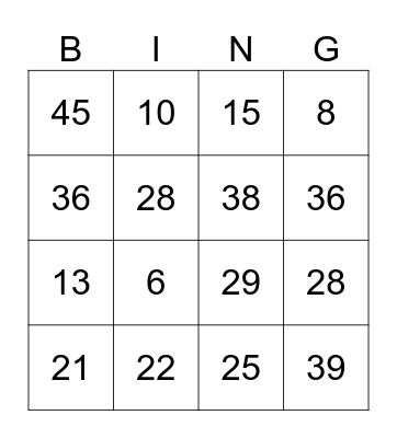 Wild Wild West Adults Bingo Card