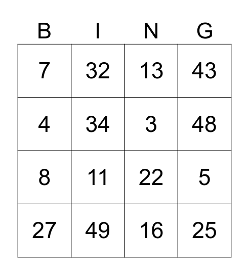 Wild Wild West Adults Bingo Card