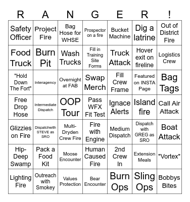2025 Crew Bingo Card