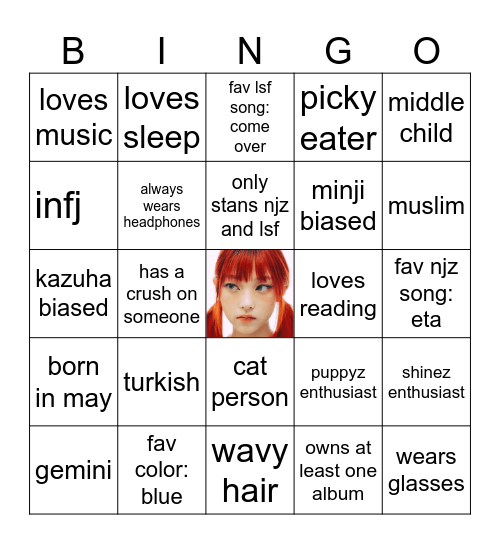 NJZFIM bingo Card