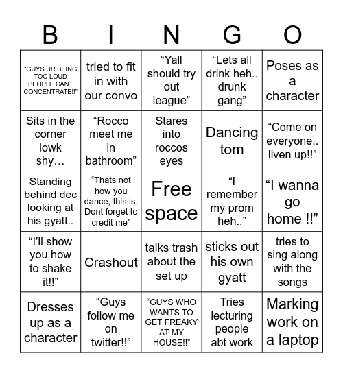 o yrs Bingo Card