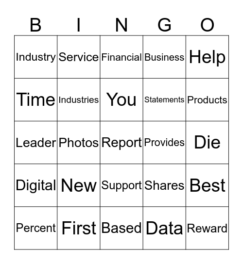 Transferable Journalism Bingo Card