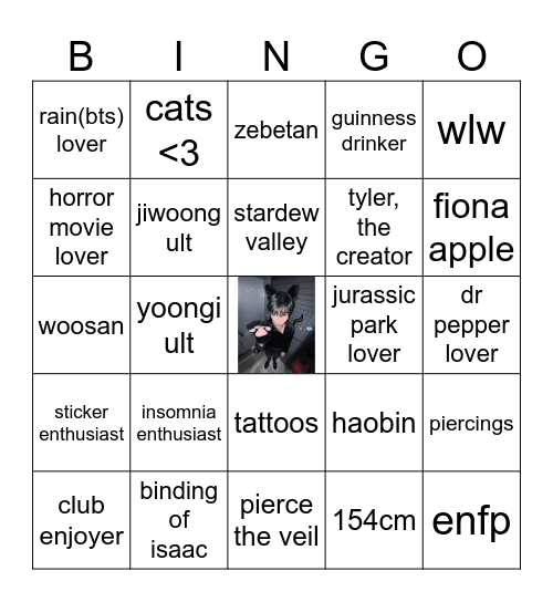 teejies bingo Card