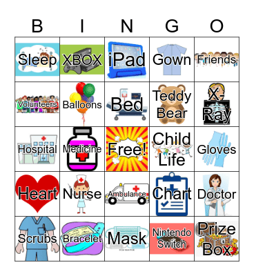 Hospital Bingo Card