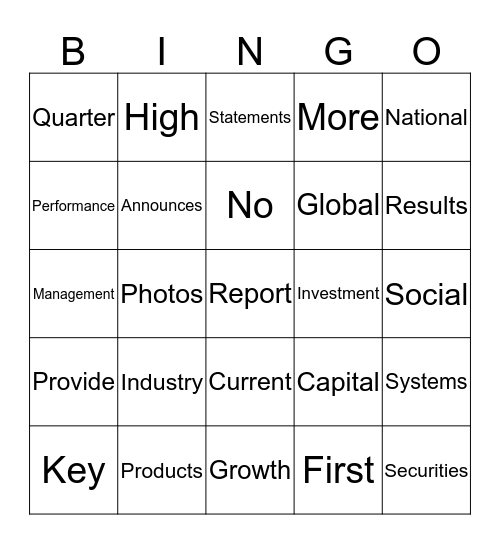 Transferable Journalism Bingo Card