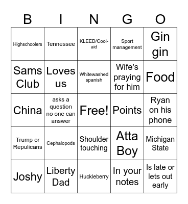 ECON110 Edited Verizon Bingo Card