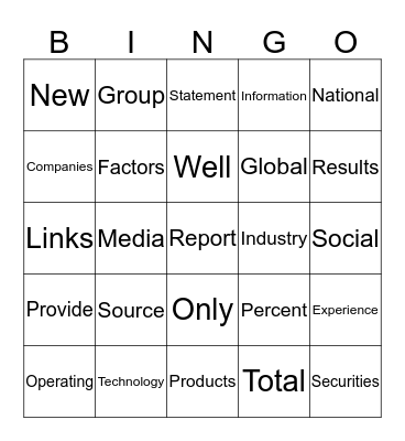 Transferable Journalism Bingo Card