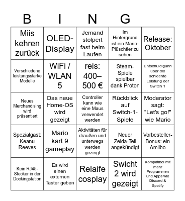 Bing Bingo Card
