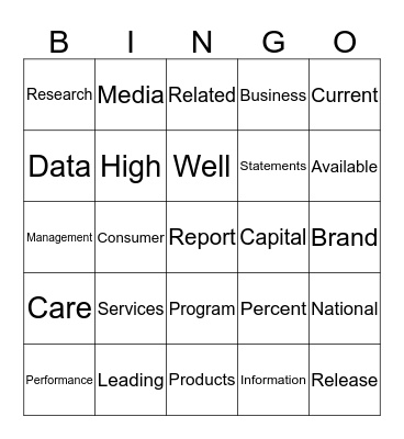 Transferable Journalism Bingo Card