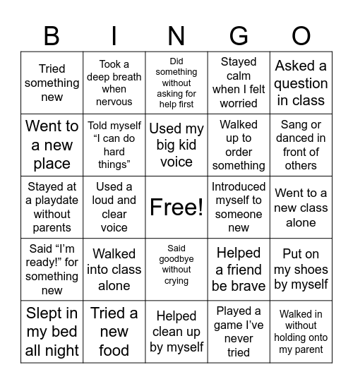 Italia's Brave Bingo Card