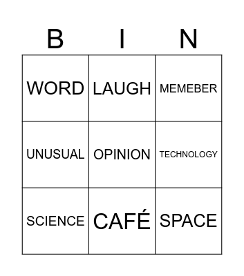 KEY 1 BINGO Card