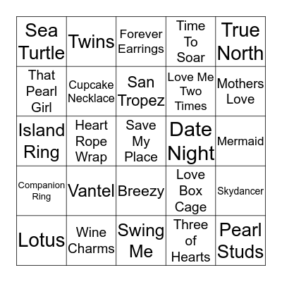 PEARLS Bingo Card