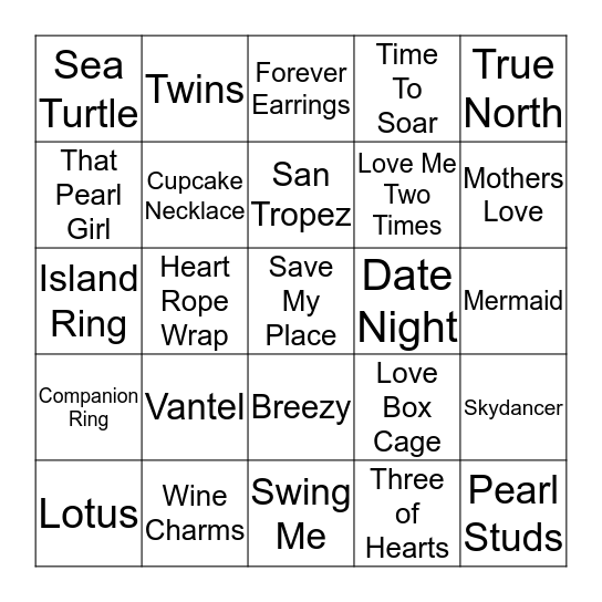 PEARLS Bingo Card