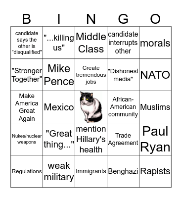 Debacle #2- Hot Mic Edition Bingo Card