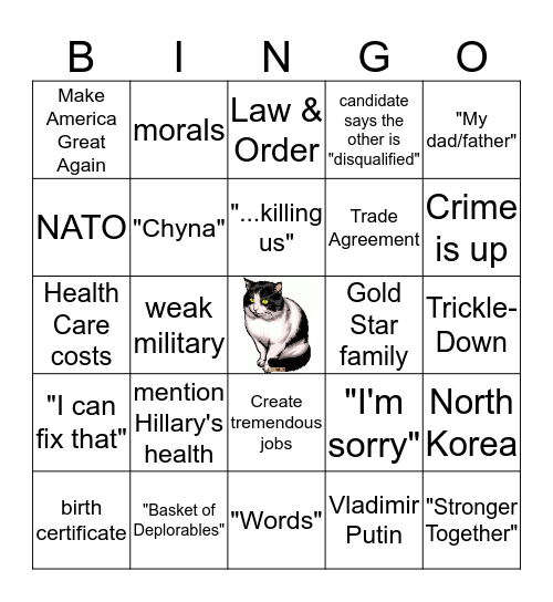 Debacle #2- Hot Mic Edition Bingo Card