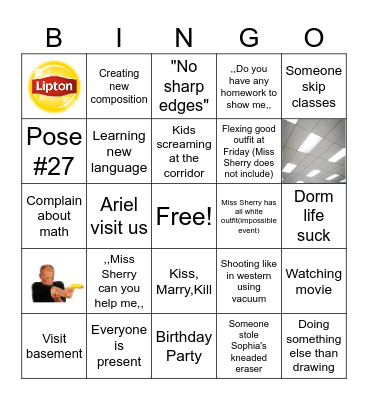 2 Fart Bingo Card